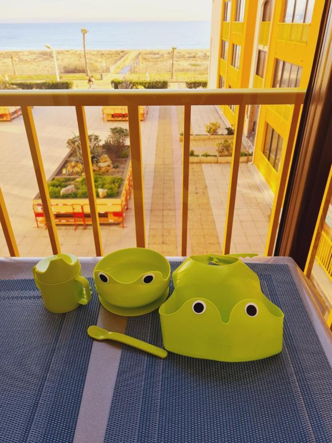 Appartement Vue Mer,Acces Direct Plage,Fibre,Clim,Parking Public Gratuit Le Barcarès Exteriör bild