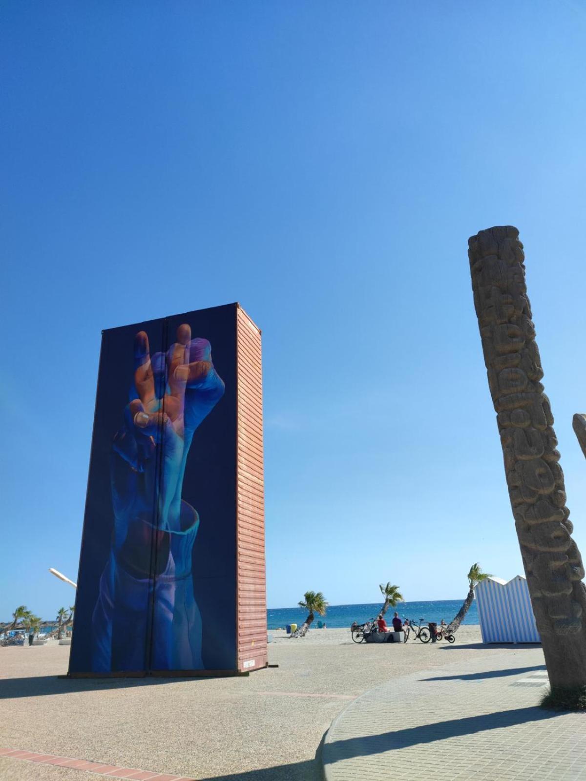 Appartement Vue Mer,Acces Direct Plage,Fibre,Clim,Parking Public Gratuit Le Barcarès Exteriör bild